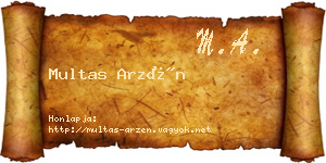 Multas Arzén névjegykártya